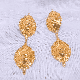 Human face earrings, Brass  22k gold plated dagle earring, Wholesale jewelry